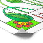 Pink Poppy Flowers Garden Bird Bath Poster (Hoek)