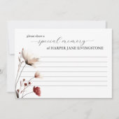 Pink Poppy Funeral Memorial Share a Memory Kaart (Voorkant)