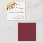 Pink Poppy Garden Recepton Kaart (100 ct) (Voorkant / Achterkant)