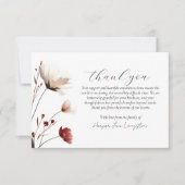 Pink Poppy Photo Memorial Bedankkaart (Voorkant)