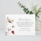 Pink Poppy Photo Memorial Bedankkaart (Staand voorkant)