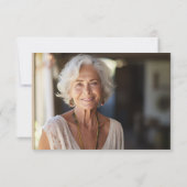 Pink Poppy Photo Memorial Bedankkaart (Achterkant)