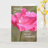 Pink Poppy Sympathy Kaart (Gele Bloem)