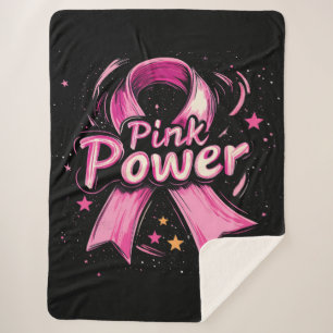 Pink Power borstkanker bewustzijn Sherpa Deken
