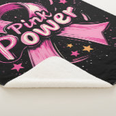 Pink Power borstkanker bewustzijn Sherpa Deken (3/4)