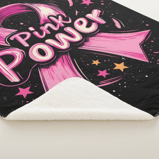 Pink Power borstkanker bewustzijn Sherpa Deken (3/4)