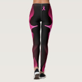 Pink Power Lightning Strike Lint Borstkanker Leggings (Achterkant)