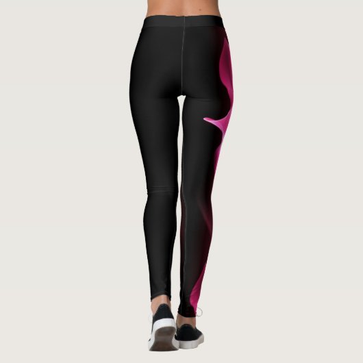 Pink Power Lightning Strike Lint Borstkanker Leggings (Achterkant)
