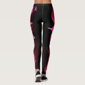 Pink Power Lightning Strike Lint Borstkanker Leggings (Achterkant)