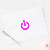 Pink Power On-schakelaar Ronde Sticker (Envelop)