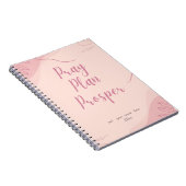 Pink Pray Plan Prosper Faith-Based Daily  Notitieboek (Rechterzijde)
