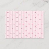 Pink preppy hand drawn baby shower diaper raffle informatiekaartje (Achterkant)