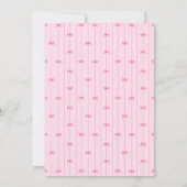 Pink preppy hand drawn birthday party kaart (Achterkant)