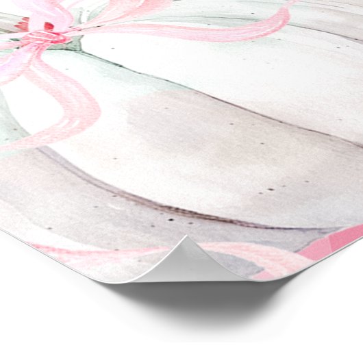 Pink Preppy Pumpkin Girl's Birthday Food Poster (Hoek)