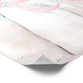 Pink Preppy Pumpkin Girl's eerste verjaardagsbord Poster (Hoek)