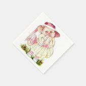 Pink Priceilla CAt Servetten (Hoek)