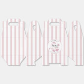Pink Primrose Parisian Stripes Bridal Shower  Bedankdoosjes (Ongevouwen)