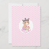 Pink Princess Baby shower Baby Bingo spel Kaart (Achterkant)