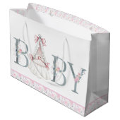 Pink Princess Baby shower Baby Gift Groot Cadeauzakje (Achterkant Gekanteld)