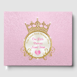 Pink Princess Baby shower Gastenboek GEPERSONALISE