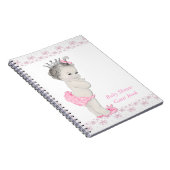 Pink Princess Baby shower gastenboek Notitieboek (Rechterzijde)