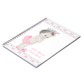 Pink Princess Baby shower gastenboek Notitieboek (Linkerzijde)