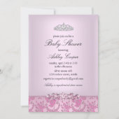 Pink Princess Baby shower Invitation Kaart (Voorkant)