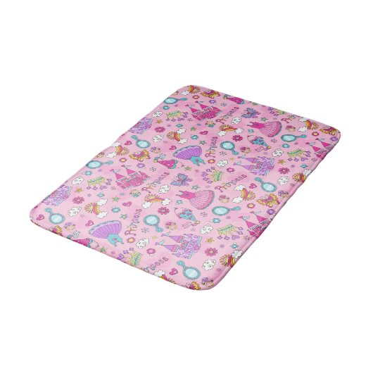 Pink Princess Bath Mat (Gekanteld)