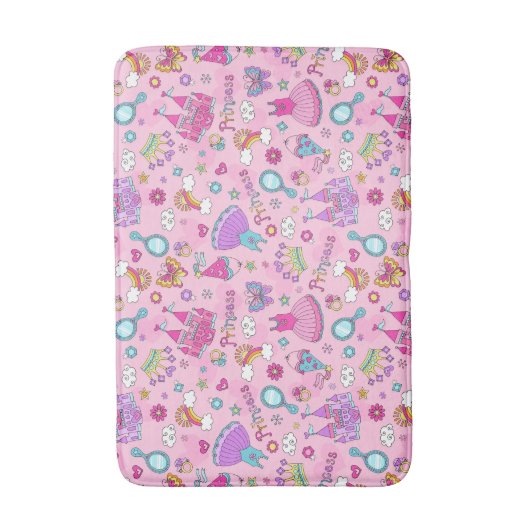 Pink Princess Bath Mat (Voorkant Verticaal)