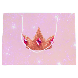 Pink Princess Birthday Gift Bag Groot Cadeauzakje