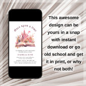 Pink Princess Birthday Uitnodiging