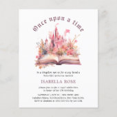 Pink Princess Birthday Uitnodiging (Voorkant)