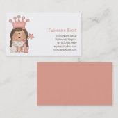 Pink Princess Brunette Princess Visitekaartje (Voorkant / Achterkant)