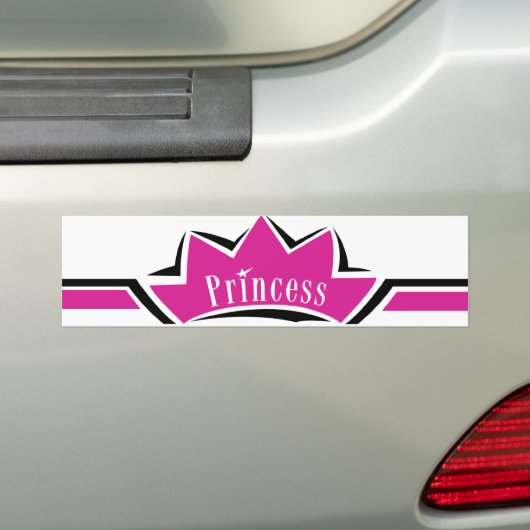 Pink Princess Bumpersticker (Op auto)