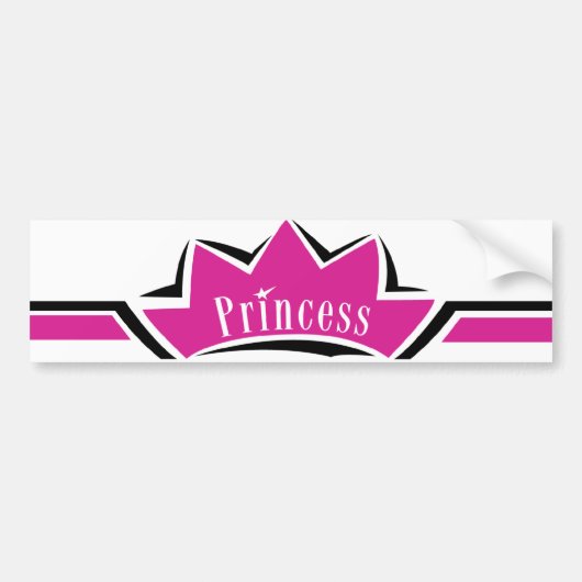 Pink Princess Bumpersticker (Voorkant)