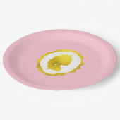 Pink Princess Cameo Birthday Papieren Bordje (Gekanteld)