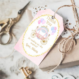 Pink Princess Carriage Girl Birthday Party Cadeaulabel