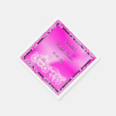 Pink Princess Coach & Horses Vrijgezellenfeest Servetten (Hoek)