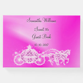 Pink Princess Coach & Paarden Sweet 16 Gastenboek