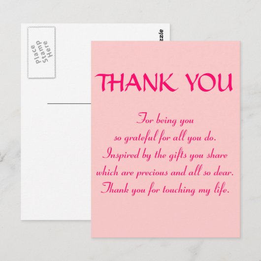 PINK PRINCESS COLLECTIE BRIEFKAART (Voorkant / Achterkant)