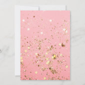 Pink Princess Confetti Birthday Uitnodiging (Achterkant)