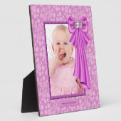 Pink Princess Crown Baby Foto Lijst Plaque Fotoplaat (Zijkant)