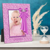 Pink Princess Crown Baby Foto Lijst Plaque Fotoplaat (Zijkant)