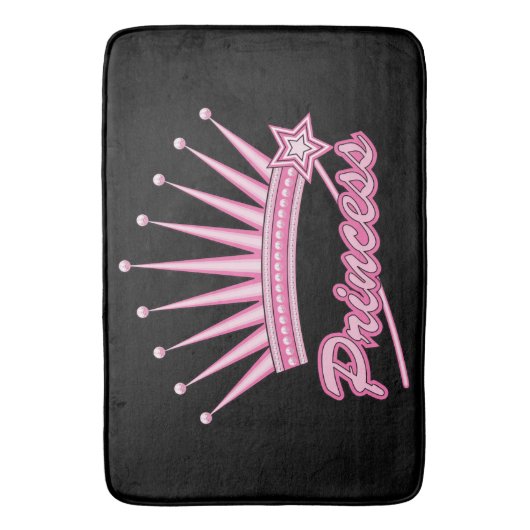 Pink Princess Crown Badmat (Voorkant Verticaal)