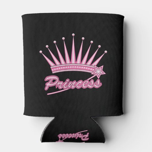 Pink Princess Crown Blikjeskoeler (Achterkant)