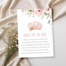 Pink Princess Crown Bloemen Boeken voor Baby showe