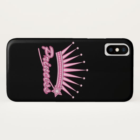Pink Princess Crown Case-Mate iPhone Case (Achterkant (horizontaal))