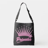 Pink Princess Crown Crossbody Tas (Achterkant)