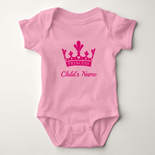 Pink Princess Crown - Kinda Girl Romper (Voorkant)