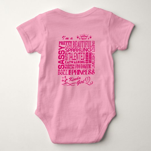 Pink Princess Crown - Kinda Girl Romper (Achterkant)